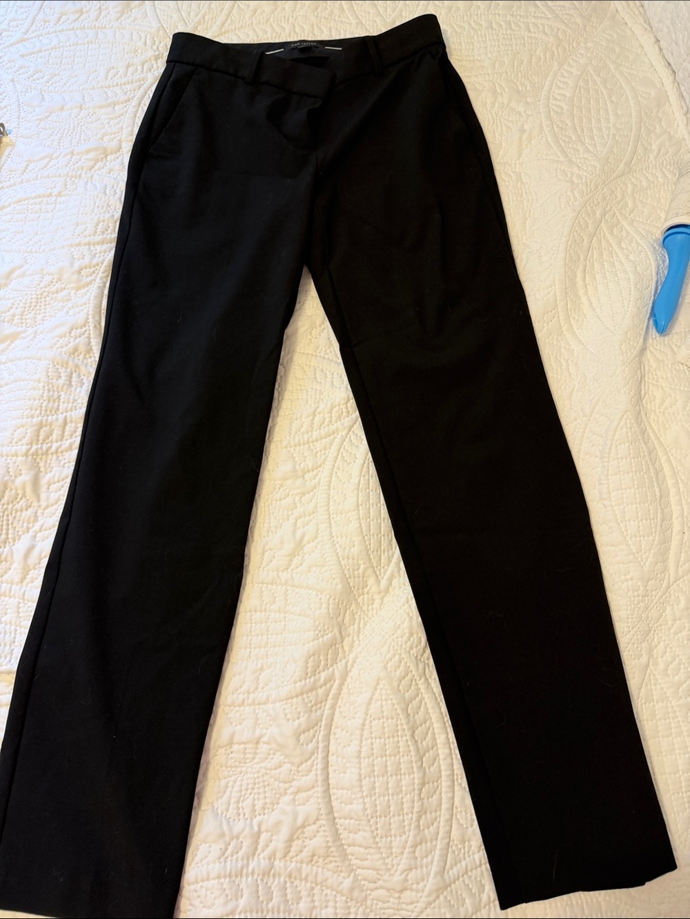 Ann Taylor Black Straight-Leg Pants